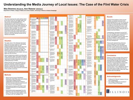 Wes Bremme (Student), Ann Reisner (Advisor) Department of Media, College of Media and Cinema Studies, University of Illinois at Urbana-Champaign Understanding.