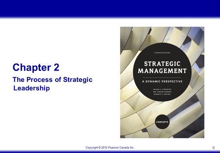 Copyright © 2012 Pearson Canada Inc. 0 Chapter 2 The Process of Strategic Leadership.