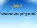 Unit 3 What are you going to do? Words flour sugar salt butter chocolate a strawberry a biscuit mix break pour bake melt a block of a piece of.