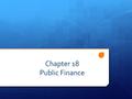 Chapter 18 Public Finance. Start it out  page 481  Civics in the Real World  Read about Deborah  Answer Citizen’s Journal (your note book)  Make.