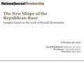 The New Shape of the Republican Race Insights based on the work of Ronald Brownstein February 26, 2016 First Published: February 26, 2016 Producer: Alexander.