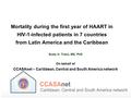 Mortality during the first year of HAART in HIV-1-infected patients in 7 countries from Latin America and the Caribbean Suely H. Tuboi, MD, PhD On behalf.