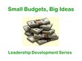 Small Budgets, Big Ideas Leadership Development Series.