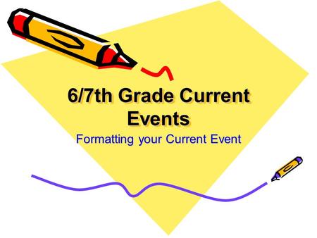 6/7th Grade Current Events