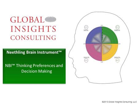 ©2013 Global Insights Consulting, LLC Neethling Brain Instrument™ NBI™ Thinking Preferences and Decision Making Neethling Brain Instrument™ NBI™ Thinking.