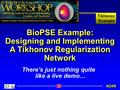 Tikhonov Example NCRR BioPSE Example: Designing and Implementing A Tikhonov Regularization Network BioPSE Example: Designing and Implementing A Tikhonov.