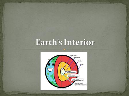 Explored through mines and wells Temperature and pressure increases with depth Earthquake (Seismic) Waves scientists are able to tell the density and.