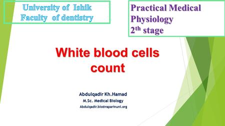 White blood cells count