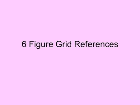 6 Figure Grid References. It is useful to understand how to use 4 figure grid references before continuing on to look at 6 figure grid references.