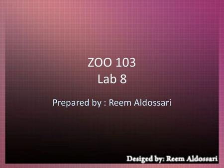 ZOO 103 Lab 8 Prepared by : Reem Aldossari. Kingdom: Animalia, Nematoda (Roundworms) Class: Rhalditea Order: Ascariida Family: Ascariidae Genus: Ascaris.