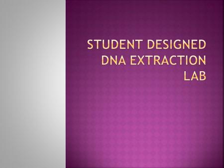 Question: Can we extract DNA from _____________________________________? Hypothesis: If we try to extract DNA from _____________________________________.