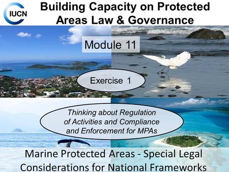 Building Capacity on Protected Areas Law & Governance Module 11 Marine Protected Areas - Special Legal Considerations for National Frameworks Exercise.