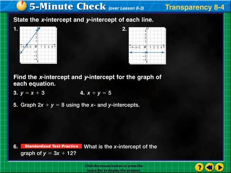 Transparency 4 Click the mouse button or press the Space Bar to display the answers.