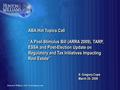 Hunton & Williams LLP www.hunton.com S. Gregory Cope March 25, 2009 S. Gregory Cope March 25, 2009 ABA Hot Topics Call “A Post-Stimulus Bill (ARRA 2009),