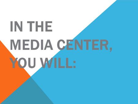 IN THE MEDIA CENTER, YOU WILL:. FIND AUTHORITATIVE SOURCES You must find a minimum of: 4 sources (2 biographical sources for each of your 2 subjects )