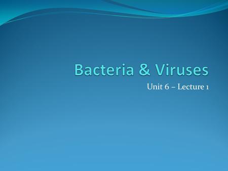 Unit 6 – Lecture 1. Recall Classification Organisms are classified by: cell type body type how they attain nutrition genetic composition.