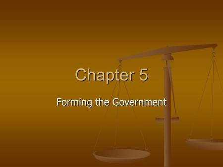 Chapter 5 Forming the Government. Section 1 Inspiration 1. English law 1. English law Magna Carta- signed by King John in 1215 Magna Carta- signed by.