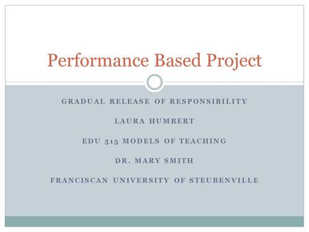 Performance Based Project