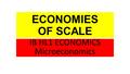 ECONOMIES OF SCALE IB HL1 ECONOMICS Microeconomics.