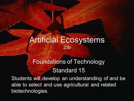 Artificial Ecosystems 23b