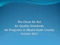 Outline Ambient Air Monitoring Permitting & Compliance of air pollution sources Asbestos Transportation Planning Outreach, Pollution Prevention (P2) &