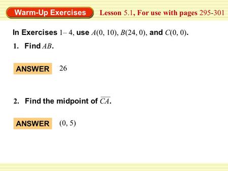 Lesson 5.1, For use with pages