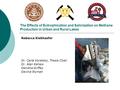 The Effects of Eutrophication and Salinization on Methane Production in Urban and Rural Lakes Rebecca Kiekhaefer Dr. Carla Koretsky, Thesis Chair Dr. Alan.