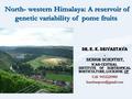 North- western Himalaya: A reservoir of genetic variability of pome fruits North- western Himalaya: A reservoir of genetic variability of pome fruits Dr.