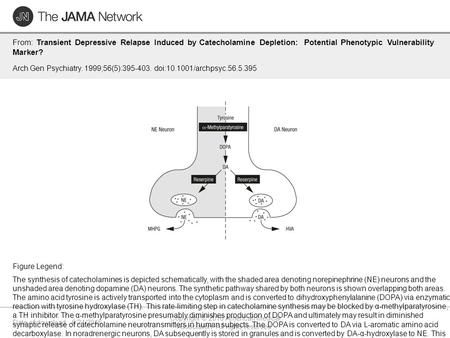 Date of download: 6/24/2016 Copyright © 2016 American Medical Association. All rights reserved. From: Transient Depressive Relapse Induced by Catecholamine.