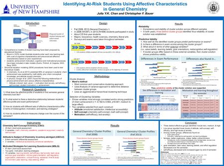 Results Reliability Consistency and stability of cluster solution across different samples In both years, three distinct cluster groups identified thus.