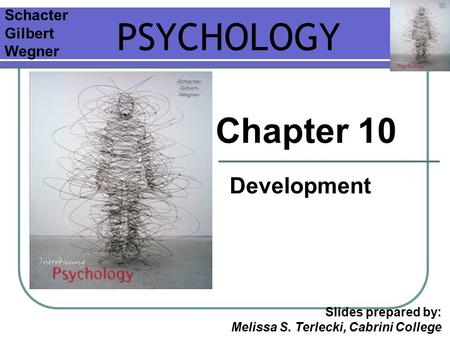 Chapter 10 Development Slides prepared by: Melissa S. Terlecki, Cabrini College PSYCHOLOGY Schacter Gilbert Wegner.