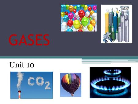 GASES Unit 10. KINETIC-MOLECULAR THEORY OF GASES 1.Gases consist of tiny atoms or molecules that are in constant random motion. 2.The space between gas.