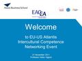 Welcome to EU-US Atlantis Intercultural Competence Networking Event 21 November 2011 Professor Helen Higson.