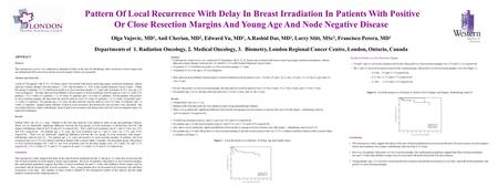 ABSTRACT Purpose This retrospective review was conducted to determine if delay in the start of radiotherapy after conservative breast surgery had any detrimental.