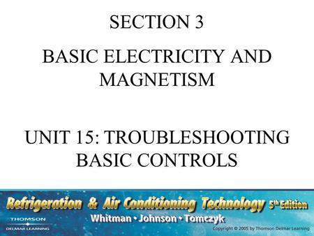 BASIC ELECTRICITY AND MAGNETISM