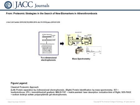 Date of download: 6/24/2016 Copyright © The American College of Cardiology. All rights reserved. From: Proteomic Strategies in the Search of New Biomarkers.