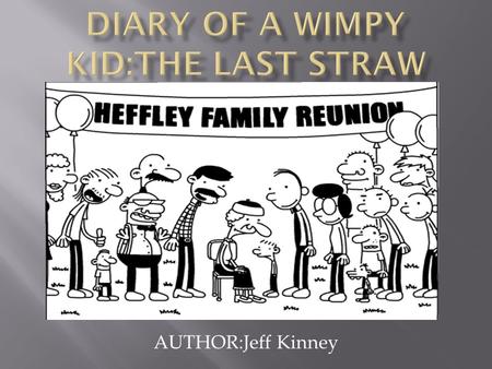 AUTHOR:Jeff Kinney. The setting is in their Middle School,Greg’s house,the Roll-a-Round is where they are going to go to roller skate,the church,and the.