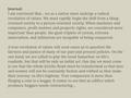 Journal: I am convinced that... we as a nation must undergo a radical revolution of values. We must rapidly begin the shift from a thing- oriented society.