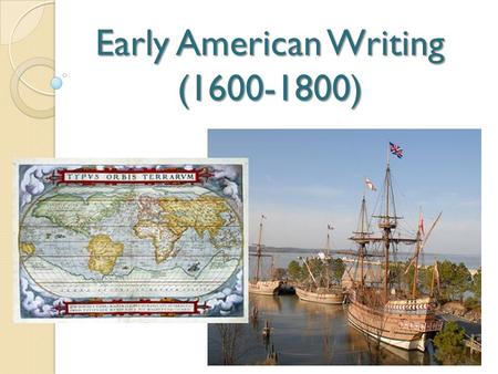 Early American Writing