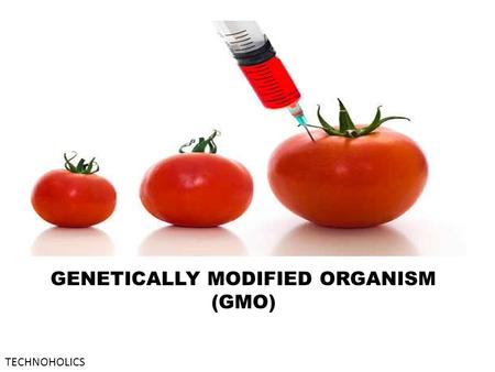 GENETICALLY MODIFIED ORGANISM (GMO) TECHNOHOLICS.