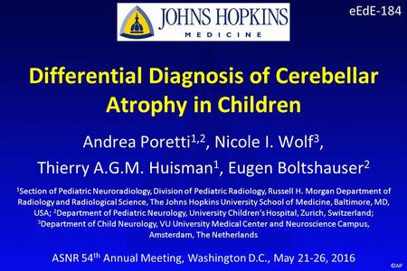 Differential Diagnosis of Cerebellar Atrophy in Children