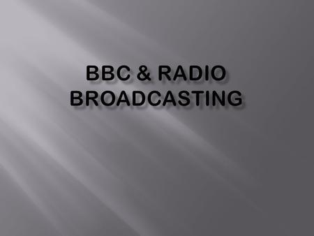 Radio broadcasting is audio content available on platforms for people to hear news, adverts, current affairs, debates and Q&A’s. Radio broadcasting is.