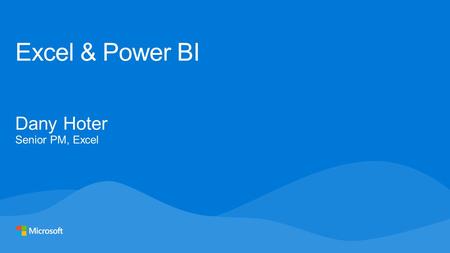 Agenda Integration points between Excel and Power BI How can I decide between the two technologies Do I need to chose? Q&A.