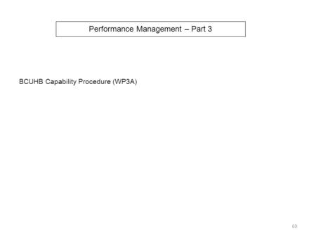 Performance Management – Part 3 BCUHB Capability Procedure (WP3A) 69.