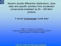 Neutron double differential distributions, dose rates and specific activities from accelerator components irradiated by 50 – 400 MeV protons F. Cerutti.