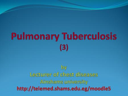 TREATMENT OF TUBERCULOSIS: Prevention: BCG vaccination: It does not prevent infection but limits multiplication and spread of following infection so prevents.