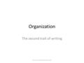 Organization The second trait of writing (c) Free Writing Worksheets 2016.