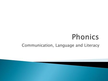 Communication, Language and Literacy.  1 way of decoding words to help with reading.  Other methods include: ◦ Sight recognition ◦ Reading for meaning.