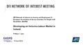 DFI NETWORK OF INTEREST MEETING DFI Network of Interest on Income and Employment & European Association of Service Providers for People with Disabilities.