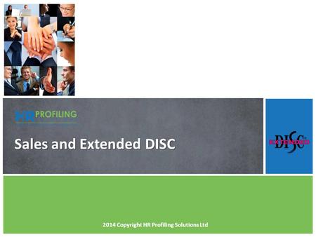 1 2014 Copyright HR Profiling Solutions Ltd Sales and Extended DISC.